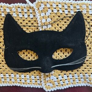 Black Cat Mask with Tail Accessory Set Costume Cat Costume All New Halloween Kit
